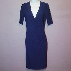 Lauren Ralph Lauren Navy Midi Dress